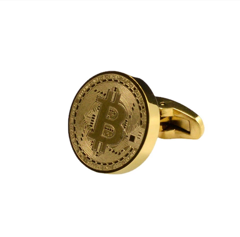 Spinki do mankietów z kryptowalutą Bitcoin - 1
