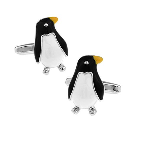 Spinki do mankietów z pingwinem