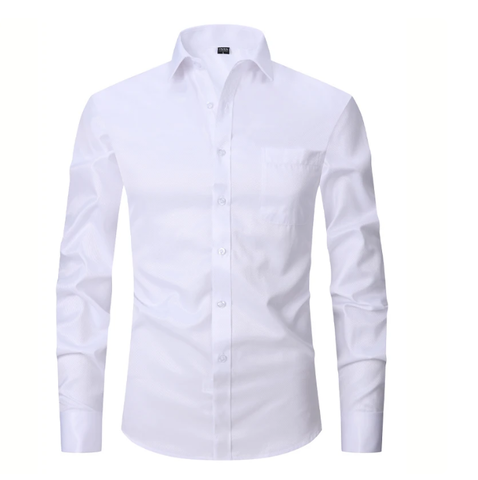 Biała koszula męska z mankietami i francuskimi mankietami - 2
